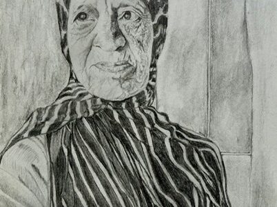 Foto y dibujo. ‘Mujer nubia’